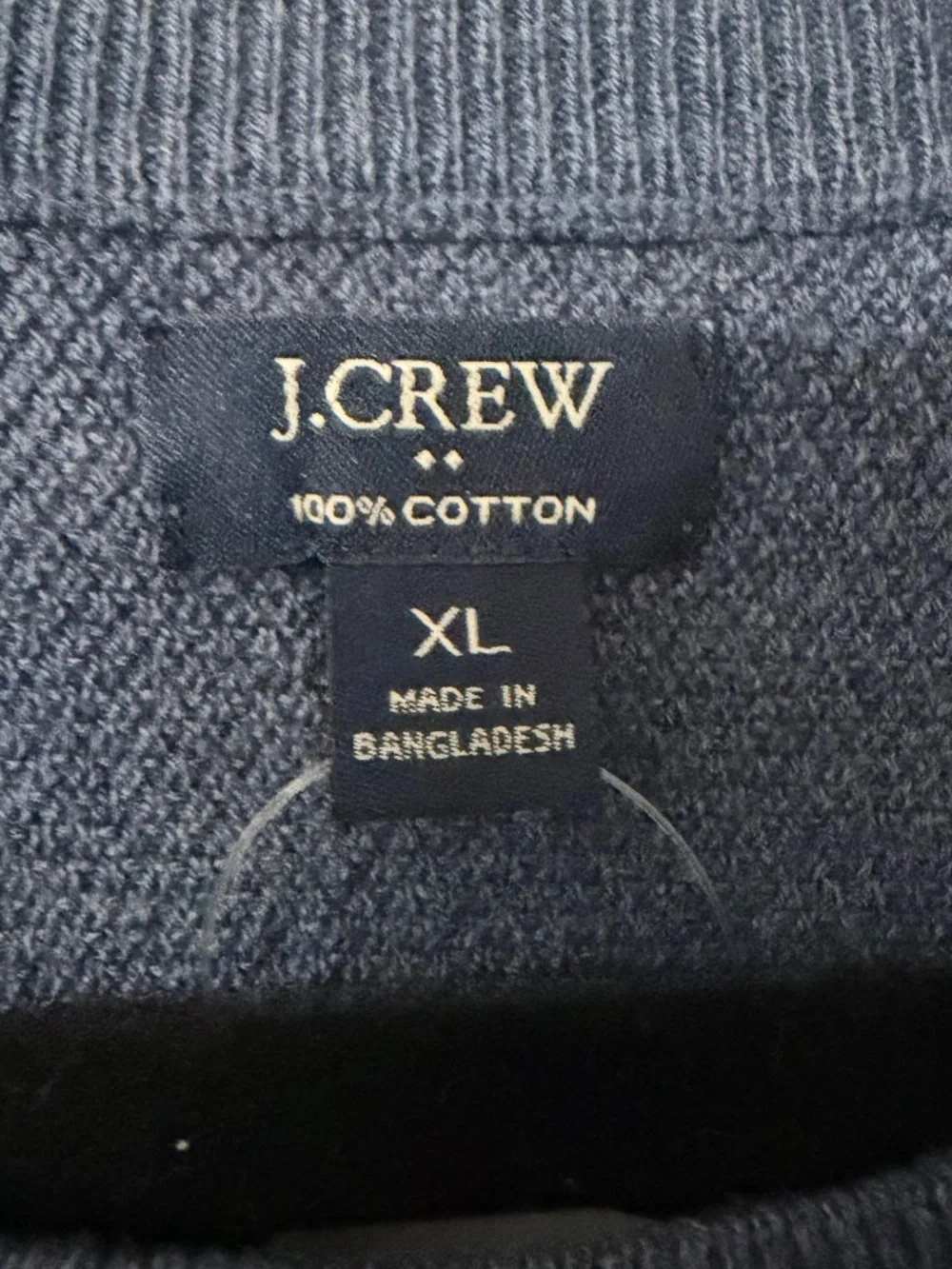 J. Crew Men’s Navy Long Sleeve 100% Cotton Knit Crewneck Sweater Sz XL NWT
